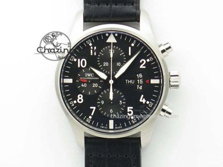 MIROTIME 0130 Classic Aquatimer Chrono IW376803 V6F 1:1 Best Edition Black Dial On SS Bracelet A 7361
